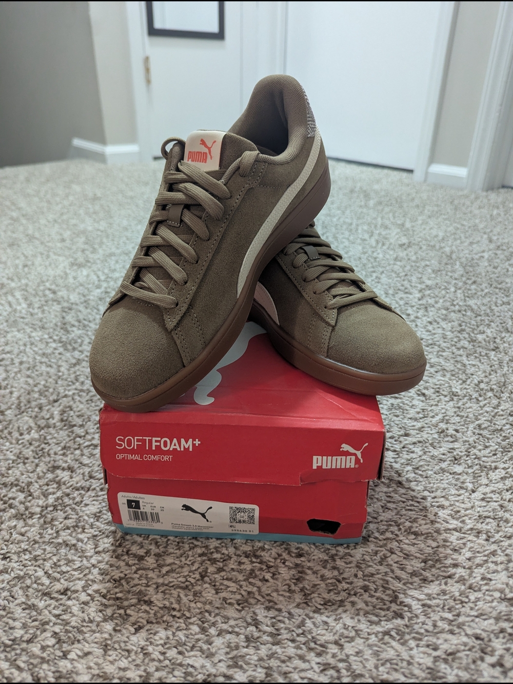 Puma Casual Suede Sneaker in Olive Brown